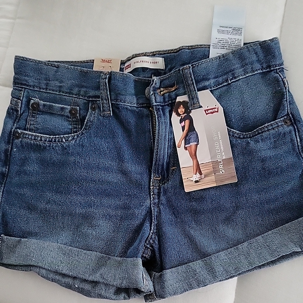 Levi's Blue Jean Shorts with Rolled Hem